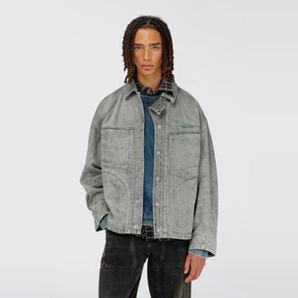 Diesel Utility-style denim jacket - Denim Jackets - Man - Grey