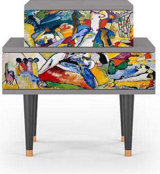 StoryZ Mesita de noche multicolores 2 cajones L 58 cm