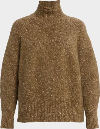 Lafayette 148 New York Speckled Knit Turtleneck Sweater