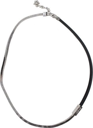 Versace Uomos Collana Argento/Metallo Nero