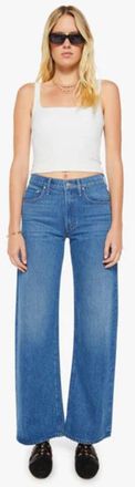 Mother Womens The Mid-Rise Lasso Sneak Jeans, Breaking New Ground