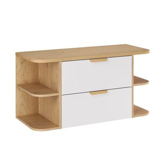 Petits Meubles Neceser mate 100cm nicho redondo paneles laminados blanco