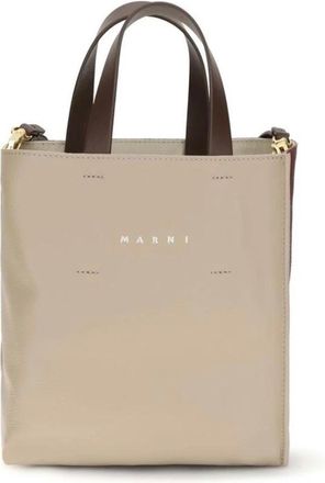 Marni Borsa Tote East-West in pelle - - Bags - Donna - Beige - ONE SIZE