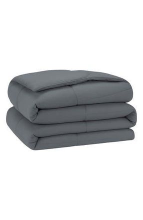 Luxury Home Microfiber Comforter & Sham Set in Grey at Nordstrom Rack, Size Queen
