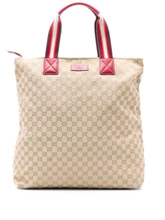 Gucci 2016-2025 GG Canvas Web tote bag - Marrone