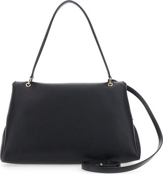 Ferragamo Womens Shoulder Bag Black Leather Calf