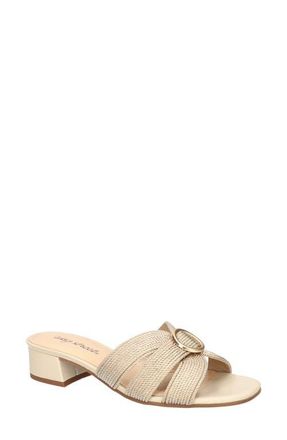 Easy Street Onyx Slide Sandal in Beige Woven at Nordstrom, Size 8.5