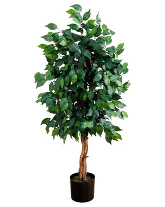 Nearly Natural 4Ft Ficus Silk Tree