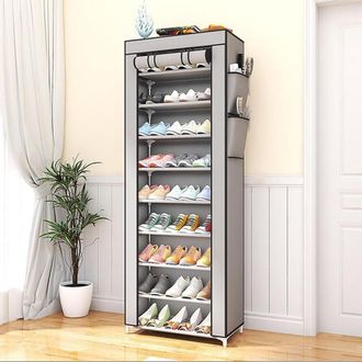 Trade Shop Trade Shop - Tapa De Zapatos De 10 Plataformas De Plataforma A Prueba De Polvo Organizador De La Entrada De La Entrada 58x30x158cm