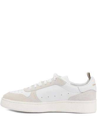 Officine Creative Sneakers traforate in pelle e pelle scamosciata - Bianco
