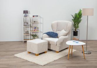 HOME AFFAIRE Ohrensessel »Oliver« Ohrensess,mit Hocker,Zierkissen,Klassische Form