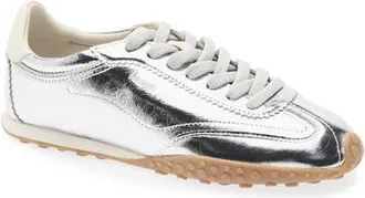 Hoff Gender Inclusive Bridge Leather Sneaker in Silver at Nordstrom, Size 37