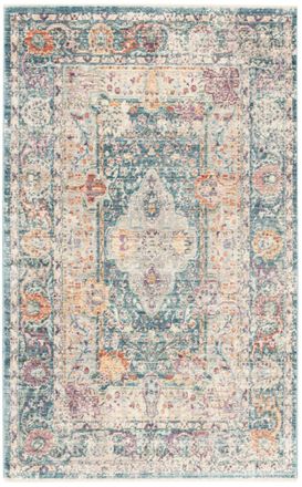 Safavieh Alfombra viscosa blu/neutrale 122 x 183 cm