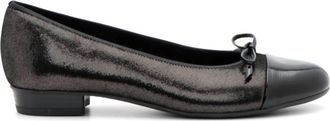 Ara Womens Bow Ballet Flat In Black Celtickid / Black Patent