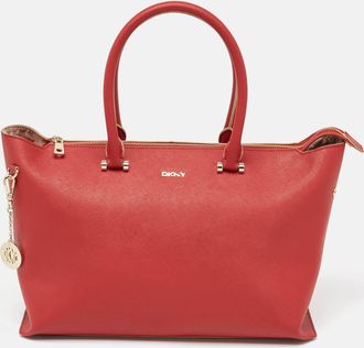 DKNY Dkny Bryant Park Red Leather Tote Bag
