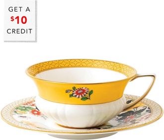 Wedgwood 2Pc Wonderlust Primrose Tea Set With $10 Credit