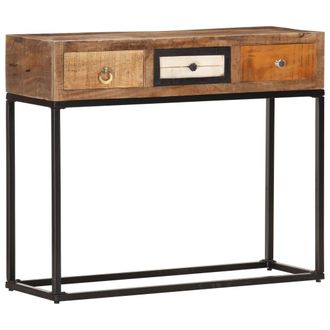 vidaXL Vidaxl - Mesa Consola De Madera Maciza Reciclada Dorado 90x30x75 Cm