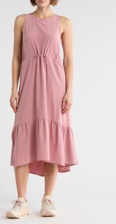 Zella Pursuit Tiered Midi Dress in Pink Nostalgia at Nordstrom Rack, Size X-Large