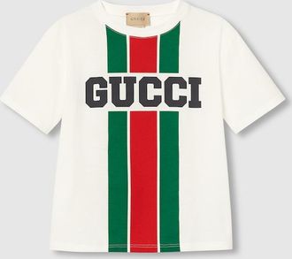 Gucci Kids - Printed Cotton T-shirt, Size 10 years, White