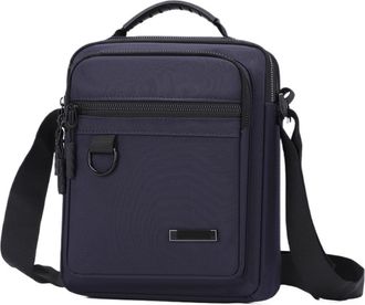 Generic Compatible For Men Casual Small Zipper Crossbody Pouch Simple Mini Phone Bag Shoulder(Blue)