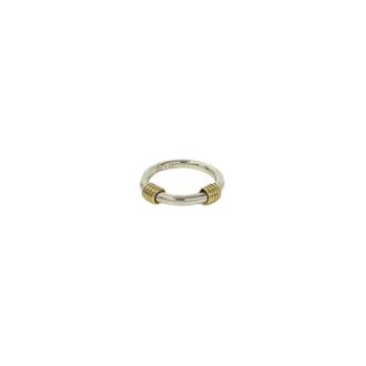 Tiffany & Co. Gold Silver Yellow Gold (18K) Silver 925 Band Ring (Pre-Owned)