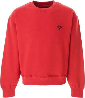 Andersson Bell Adsb Heart Sweatshirt - Heren - Sweatshirts - Rood - L - Katoen - Hoodies & sweatvesten