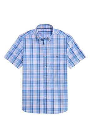 Vineyard Vines Plaid Short Sleeve UPF 30+ Button-Down Shirt in Pink Drink at Nordstrom, Size Xx-Large