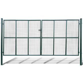Berkfield Home Mesh Garden Gate 415 x 225 cm / 400 x 175 cm in Green