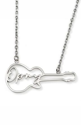 Cufflinks Inc. Grand Ole Opry Guitar Pendant Necklace in Silver at Nordstrom