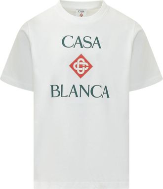 Casablanca White Crew Neck T-Shirt