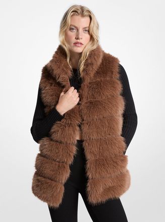 Michael Kors Quilted Faux Fur Vest