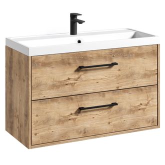 Badplaats Badplaats Mueble De Ba&ntilde;o Florence 01 80 X 40 Cm - Roble Casta&ntilde;o