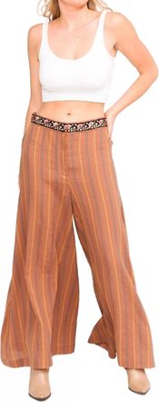 Aratta Mariah Stripe Pants In Brown Stripe