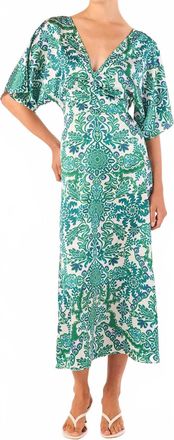 Misa Zania Midi Dress In Green