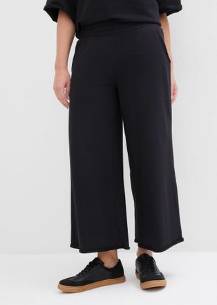 Bonprix Sweathose BONPRIX, Damen, Gr. 56/58 (XXXL), N-Gr, schwarz, Sweatware, Obermaterial: 100% Baumwolle, loose fit, Hosen Sweathose, aus Baumwolle, lockere