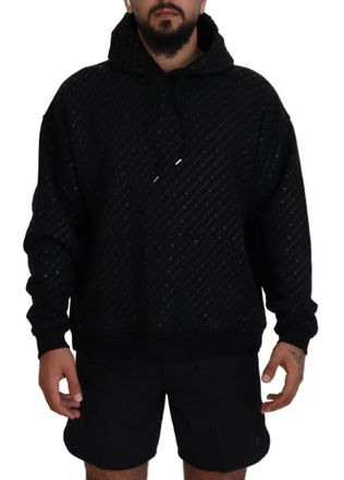 Dsquared2 Dsquared&sup2; Cotton Hooded Printed Men Pullover Mens Sweater (Pre-Owned)