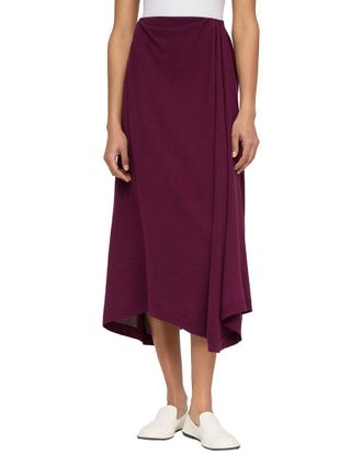 Lafayette 148 New York Asymmetric Pull On Knit Silk-Blend Skirt