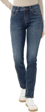 Silver Jeans Co Avery High Waist Slim Straight Leg Jeans in Maisie at Nordstrom, Size 27 X 31