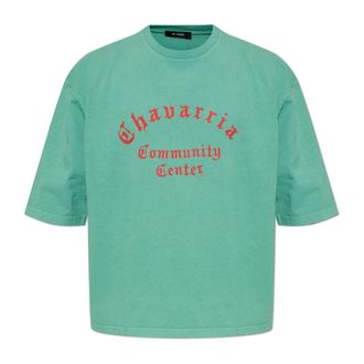 Willy Chavarria T-Shirts, male, Green, Size: L Chavarria Community Center T-Shirt