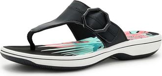 Clarks Breeze Cove Womens Sandals Black Synthetic : 11 B - Medium