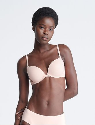 Calvin Klein Womens Perfectly Fit Memory Touch Push-Up Bra - Orange - 32A