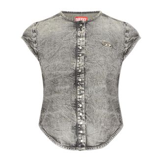 Diesel Shirts, female, Gray, Size: XS De-Roset-S