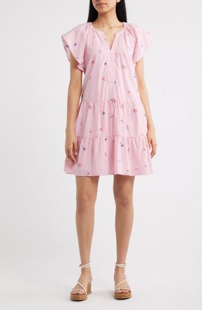 Lilly Pulitzer Norella Cotton Minidress in Paradise Punch Celebration at Nordstrom, Size Xx-Small