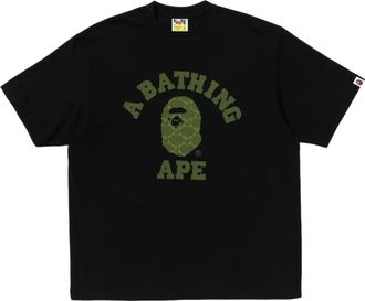 A Bathing Ape College Monogram College Relaxed Fit T-Shirt Black 1L30-110-322-BLK