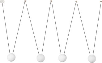 Faro Barcelona Faro Mine 28375-4l - L&aacute;mpara Colgante De Techo Con 4 Luces Blanco, Madera, E27