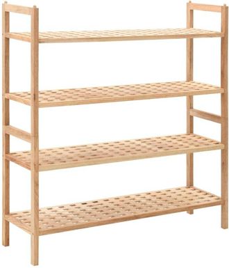 vidaXL Scarpiera in Legno Massello di Noce 69x26x81 cm - Vidaxl