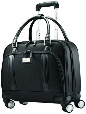 Samsonite Womens Spinner Mobile Office in Black/chrome at Nordstrom, Size Small