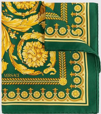 Versace Foulard in seta con stampa barocca Versace