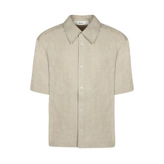 S&eacute;fr Short Sleeve Shirts, male, Beige, Size: XL Dao Short Sleeve Shirt