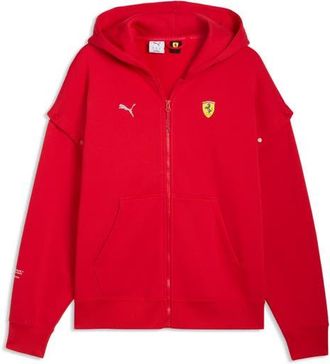 Puma Ferrari Premium Oversize Zip Hoodie in Rosso Corsa at Nordstrom, Size Xx-Large